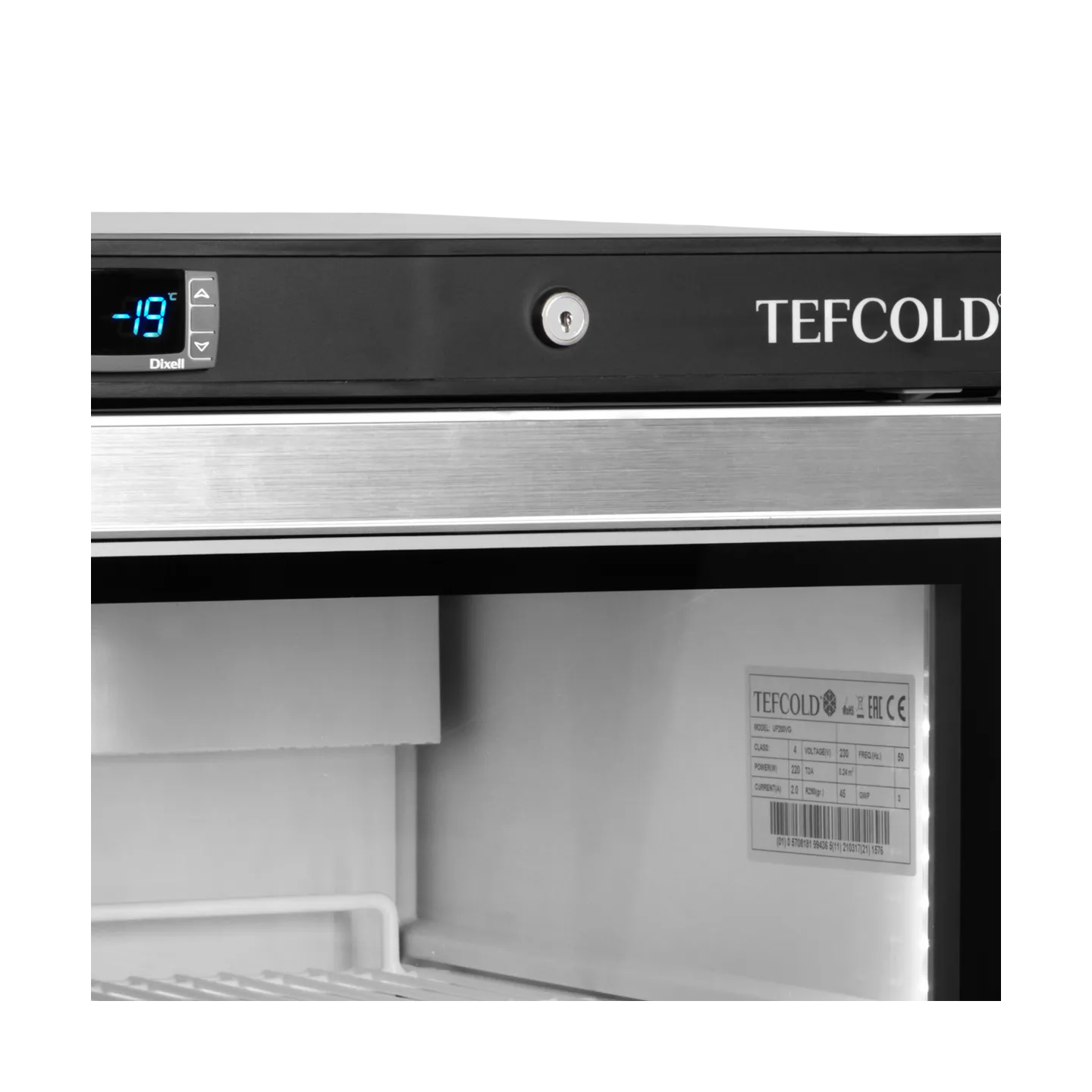 Congélateur vertical vitré UF200VG (200 / 120L) Blanc 33863 TEFCOLD-mondialchr.com