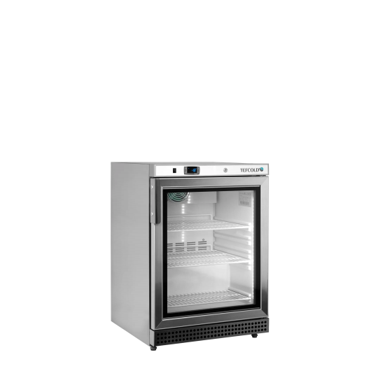 Congélateur vertical vitré UF200VSG (200 / 120L) Inox 33864 TEFCOLD-mondialchr.com
