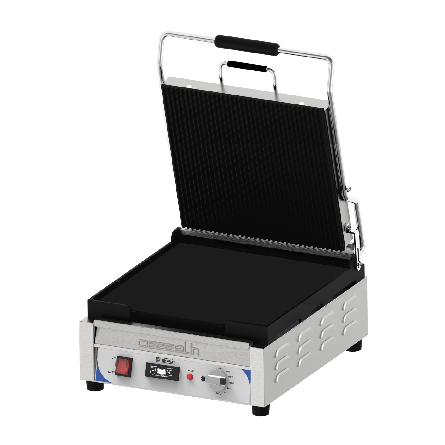 Grill panini XL Premium Rainurée - Lisse avec minuteur Casselin