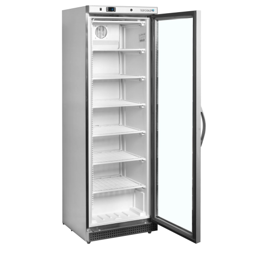 Congélateur vertical vitré UF400SG (400 / 340 L) Inox 33857 TEFCOLD-mondialchr.com