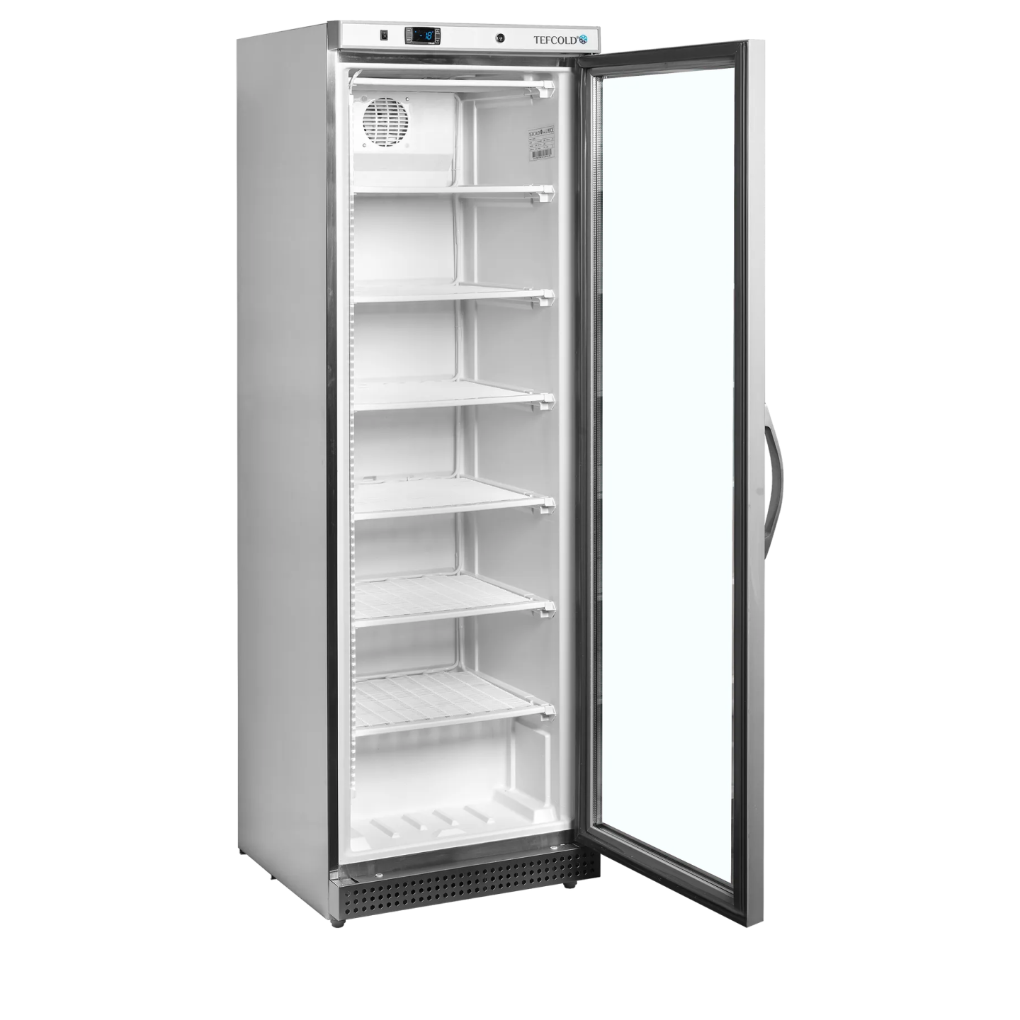 Congélateur vertical vitré UF400SG (400 / 340 L) Inox 33857 TEFCOLD-mondialchr.com
