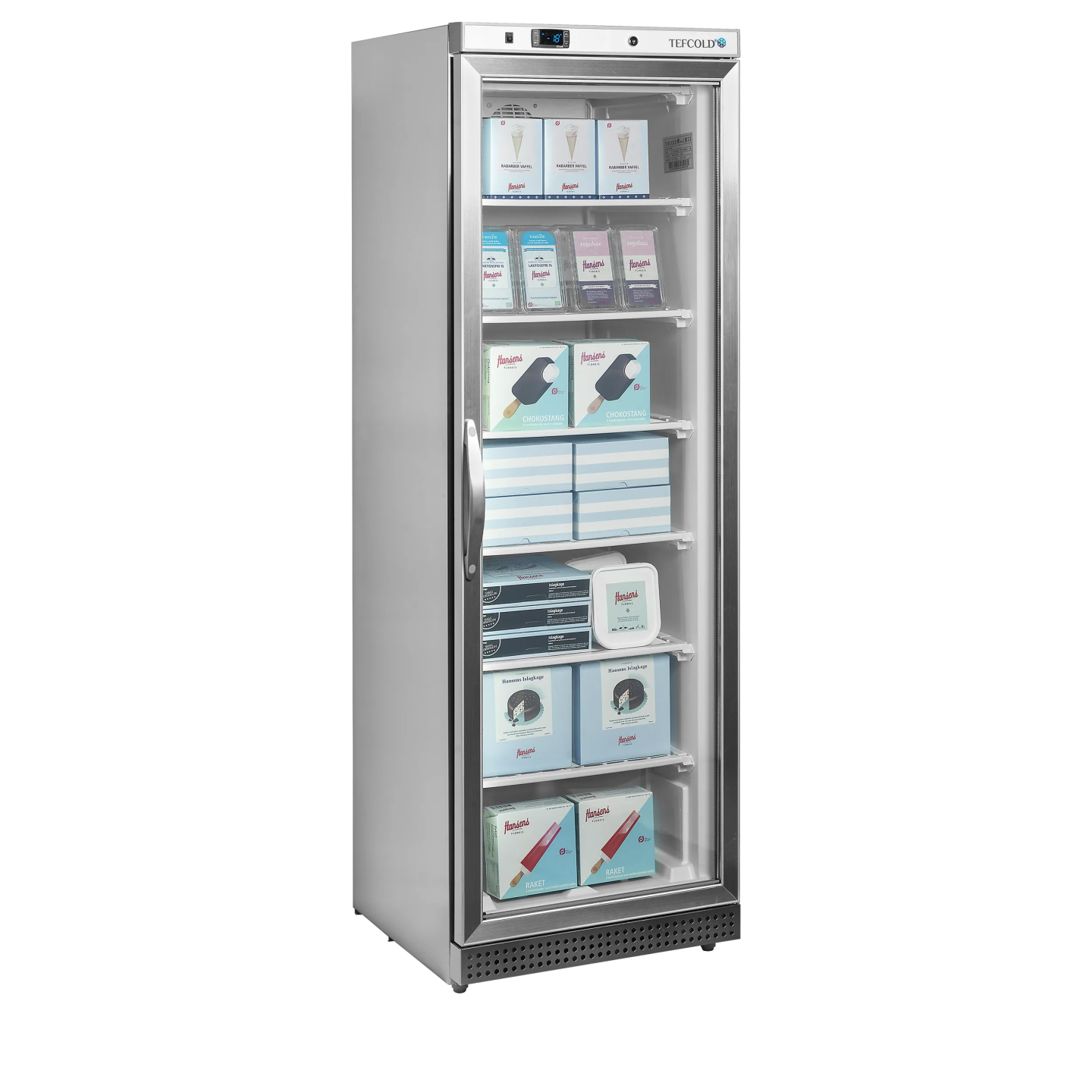 Congélateur vertical vitré UF400SG (400 / 340 L) Inox 33857 TEFCOLD-mondialchr.com
