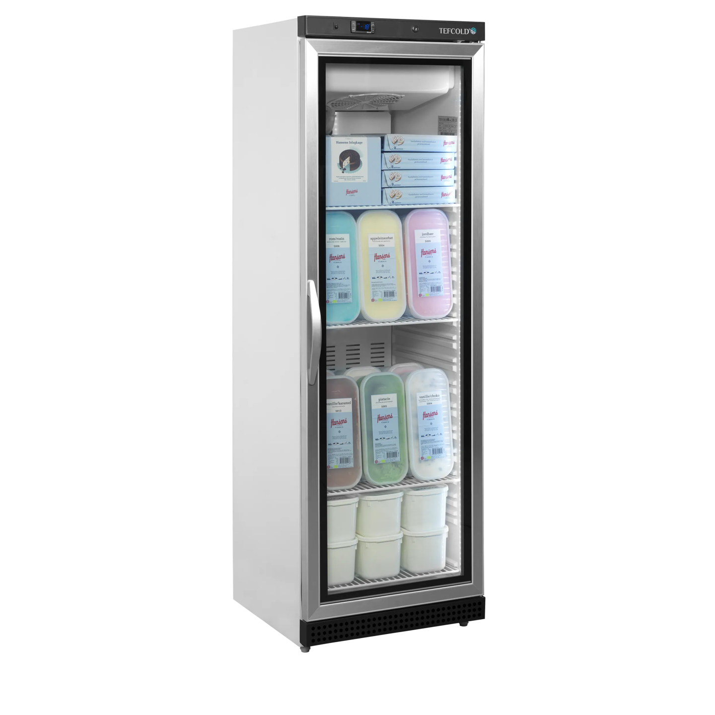 Congélateur vertical vitré UF400VG (400 / 340 L) Blanc 33867 TEFCOLD-mondialchr.com