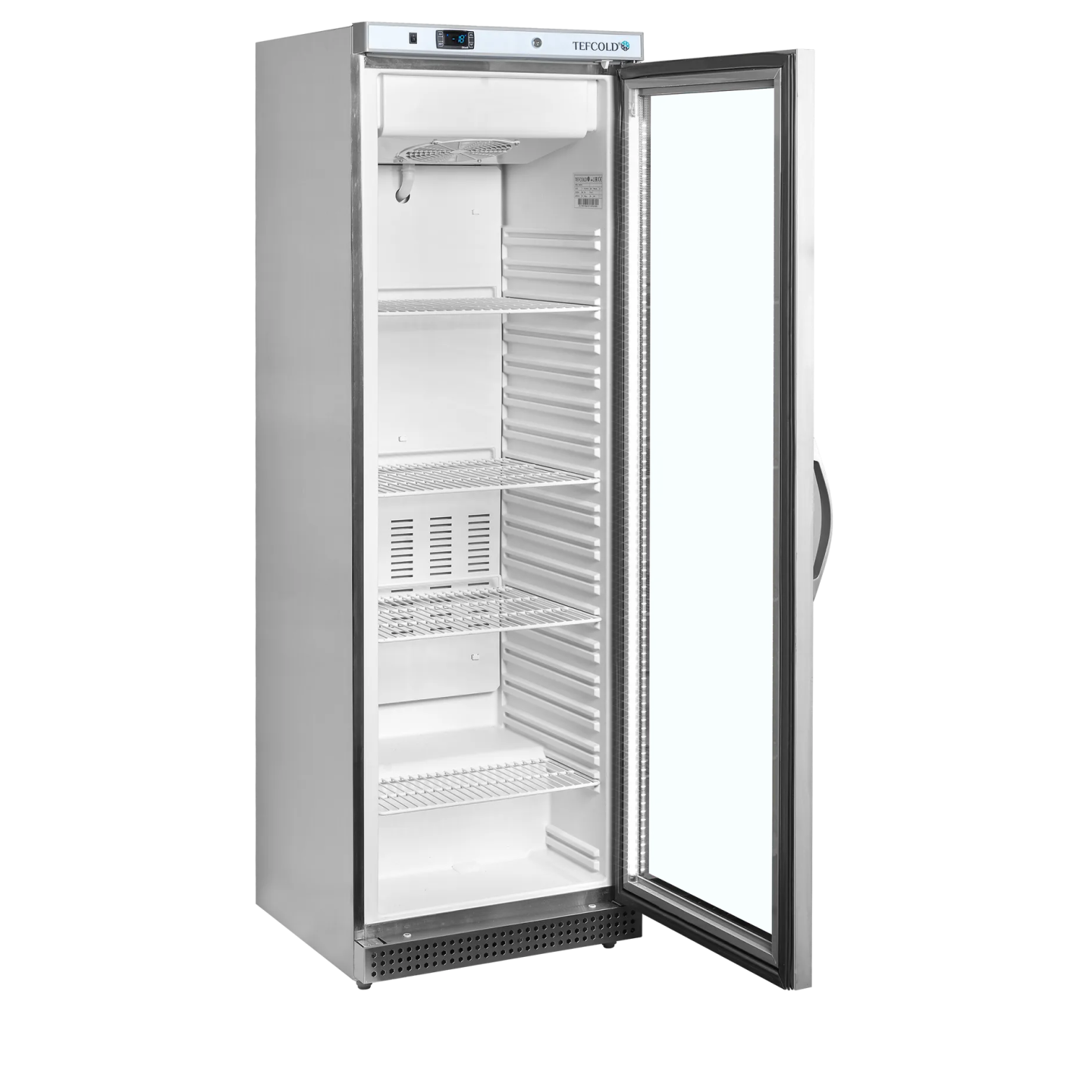 Congélateur vertical vitré UF400VSG (400 / 340 L) Inox 33868 TEFCOLD-mondialchr.com