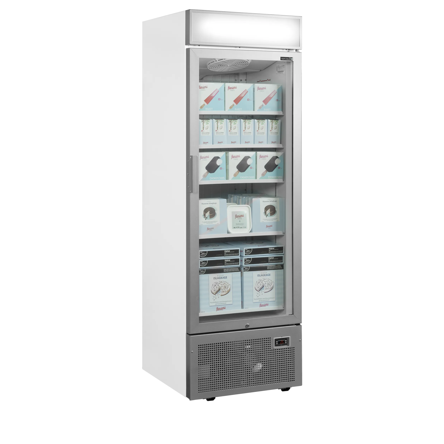 Congélateur vertical vitré UFSC1450GCP NF Silver (544 / 440L) Blanc 43907 TEFCOLD-mondialchr.com