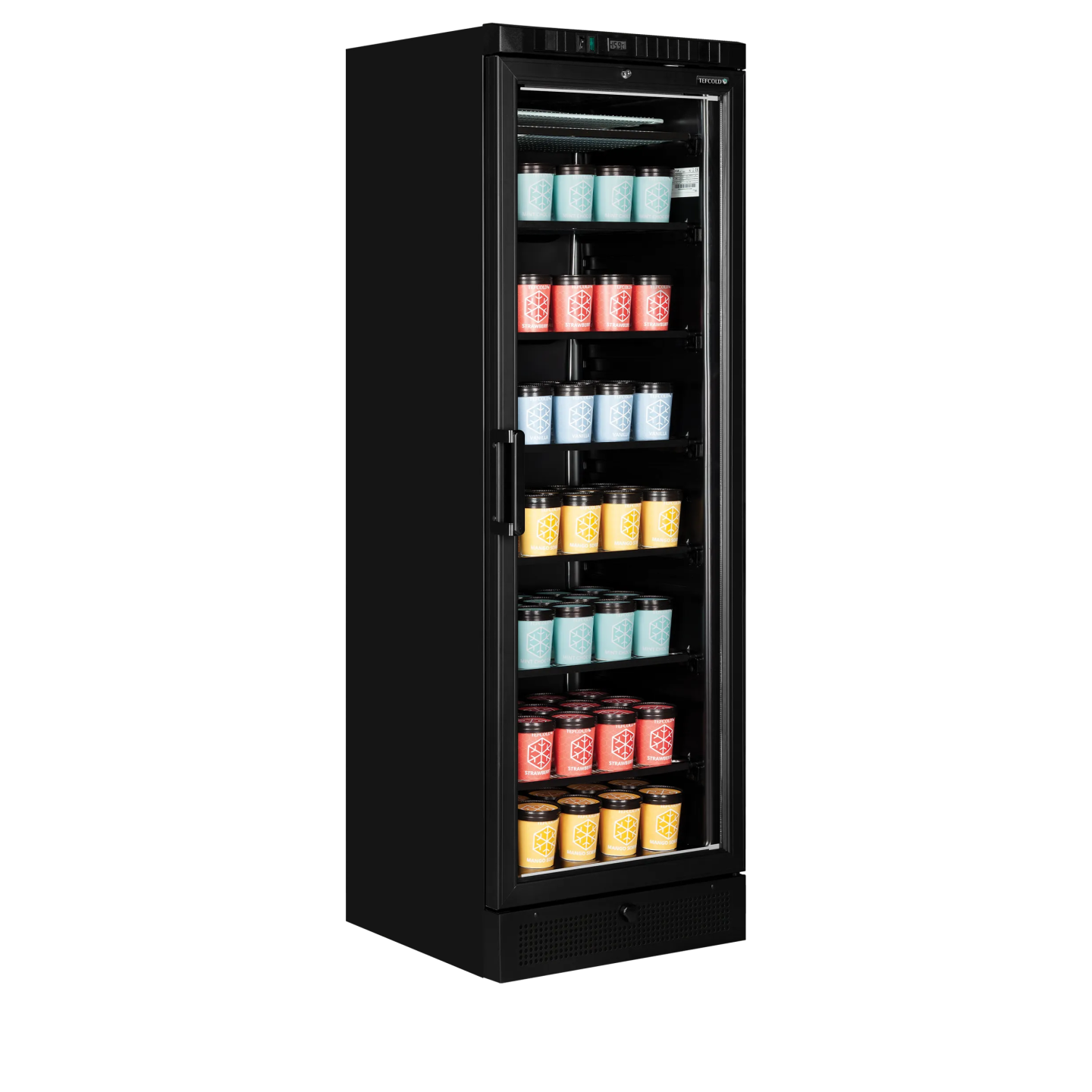 Congélateur vertical vitré UFSC371G Black ( 300 / 270L) Noir 45479 TEFCOLD-mondialchr.com