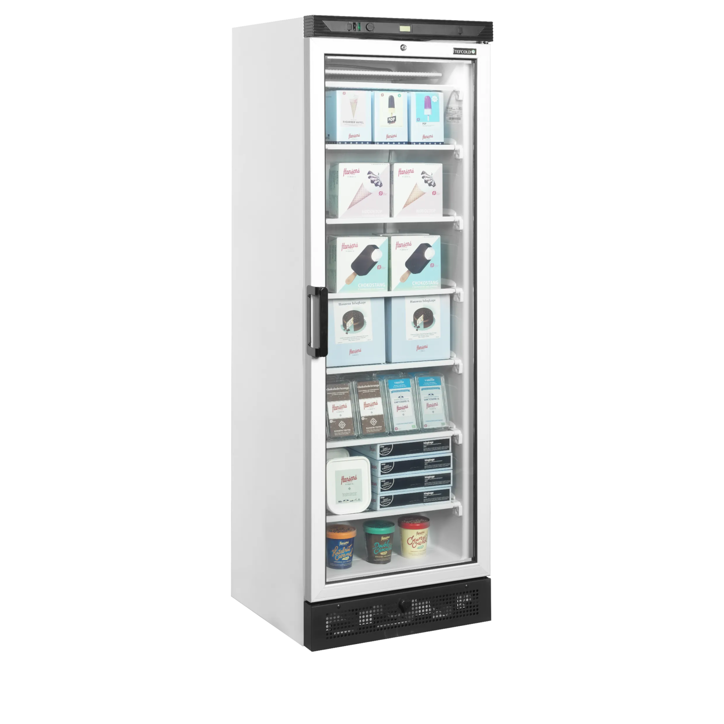 Congélateur vertical vitré UFFS371G ( 300 / 270L) Blanc 46987 TEFCOLD-mondialchr.com