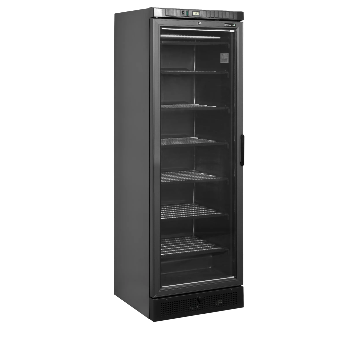 Congélateur vertical vitré UFSC371G Black L/H ( 300 / 270L) Noir 47059 TEFCOLD-mondialchr.com