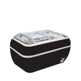 Congélateur de supermarché TWIN HEAD B-F Noir 17336 TEFCOLD-mondialchr.com