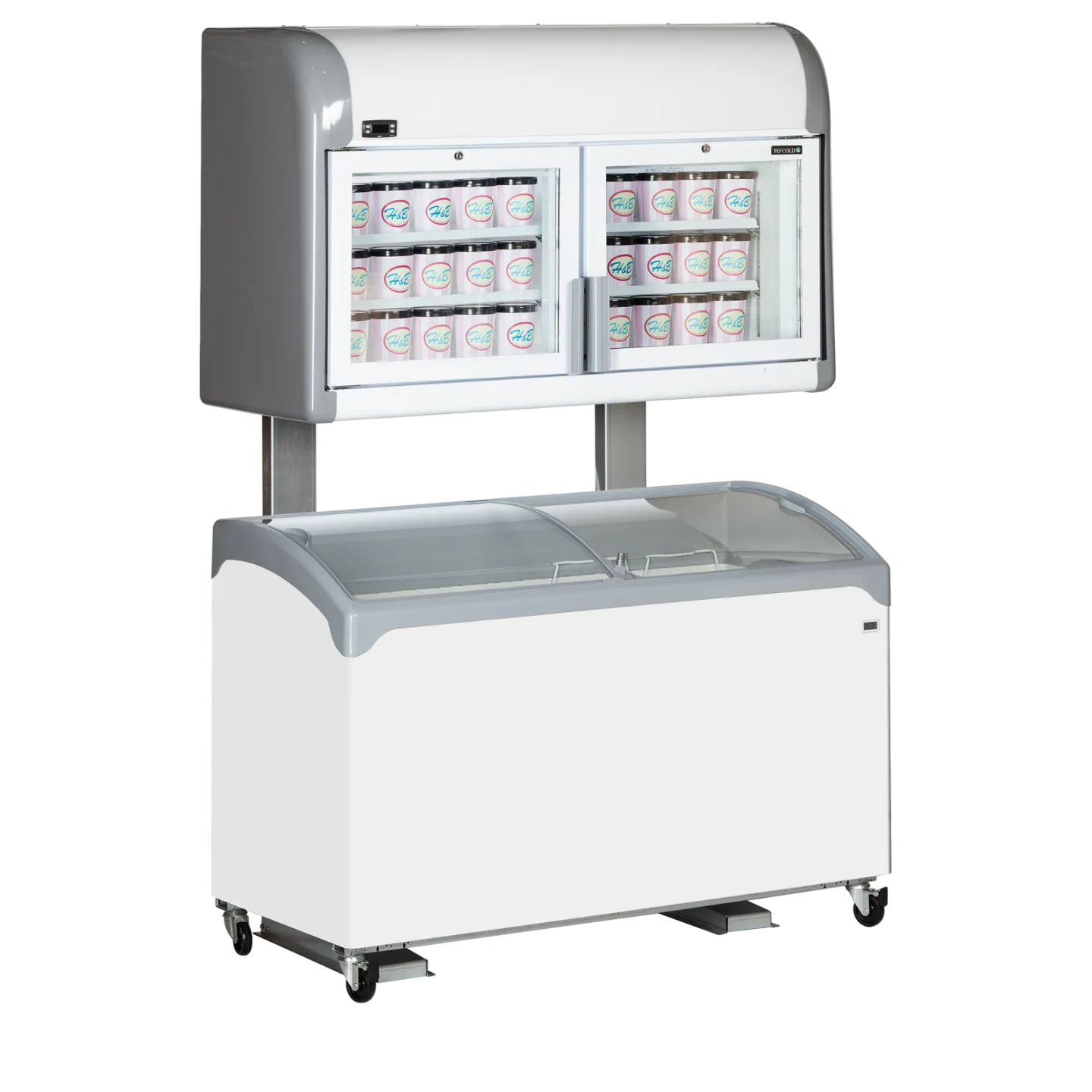 Congélateur armoire de supermarché MTF210 VS blanc 48598 TEFCOLD-mondialchr.com