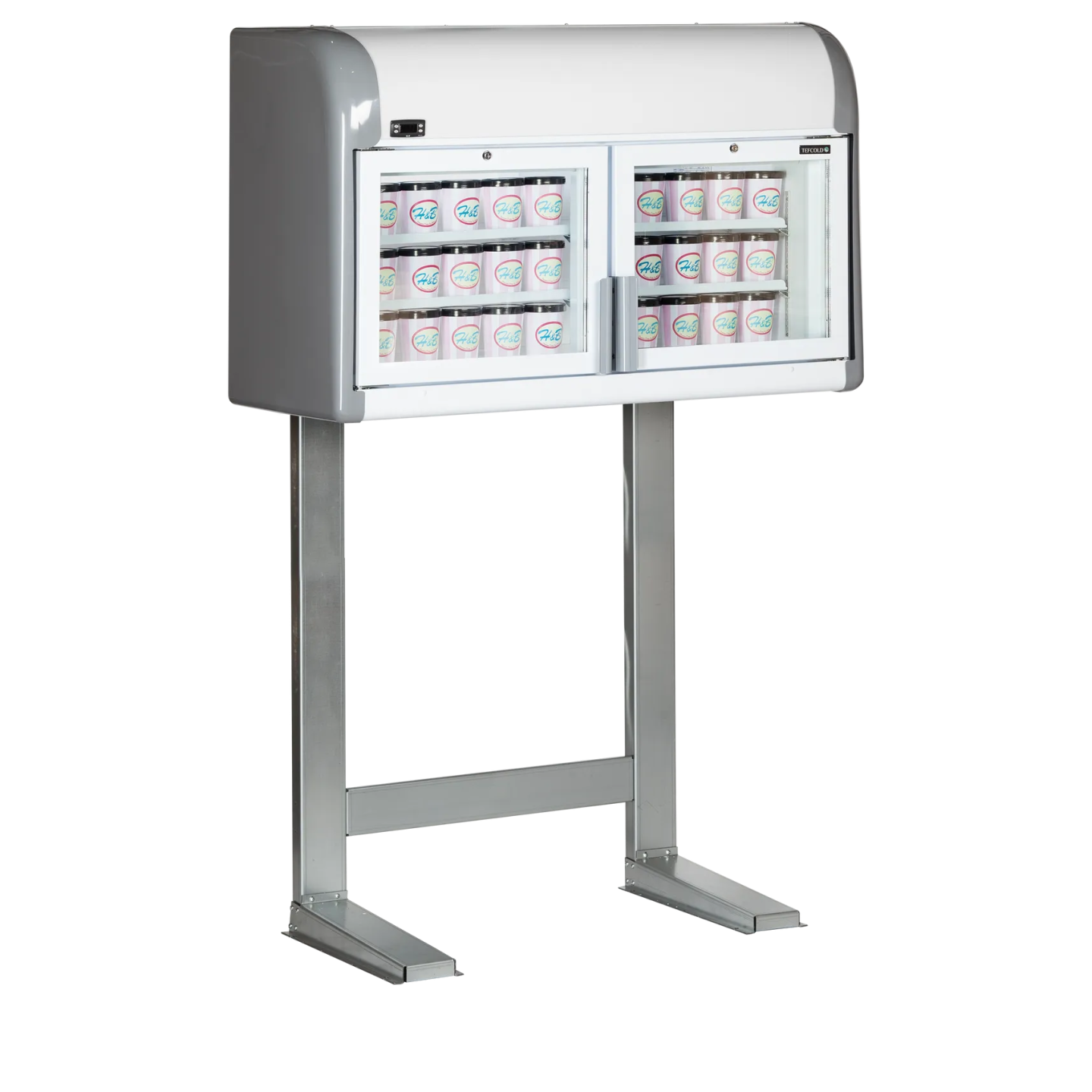 Congélateur armoire de supermarché MTF210 VS blanc 48598 TEFCOLD-mondialchr.com