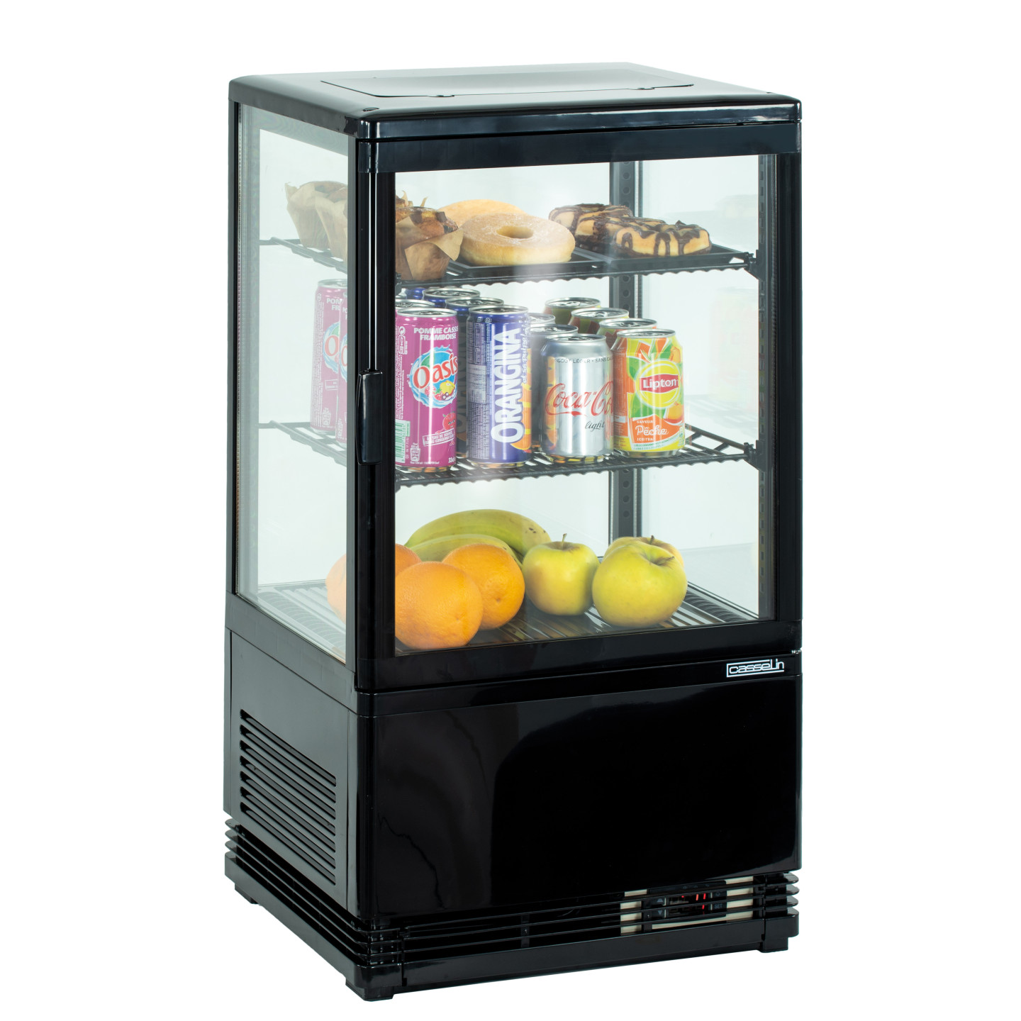 Mini vitrine réfrigérée positive 58L Noire Casselin
