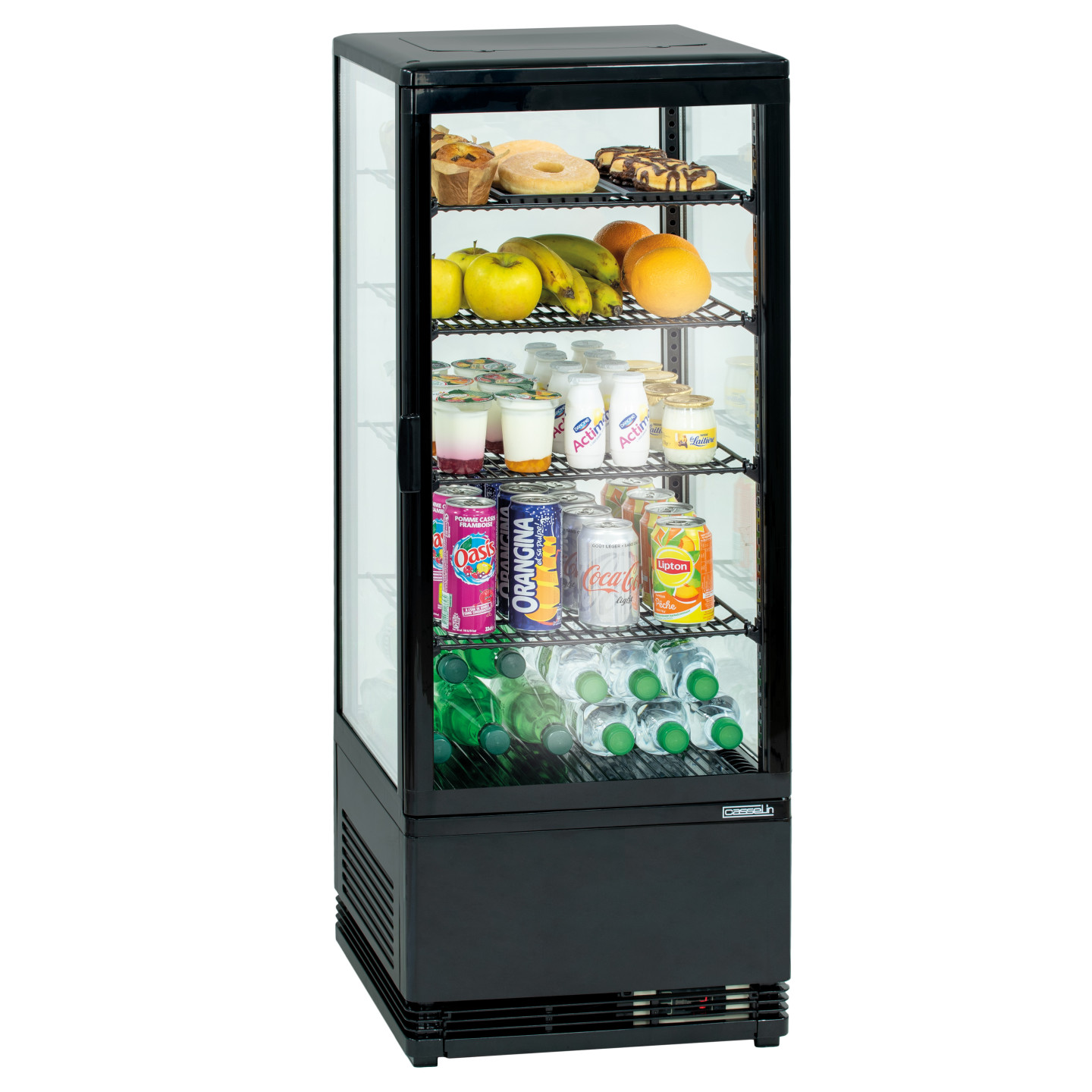 Vitrine réfrigérée positive 98L Noire Casselin