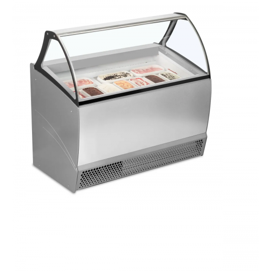 Congélateur vitré de glace BERMUDA RV10 (300 / 255) Gris 16197 TEFCOLD-mondialchr.com