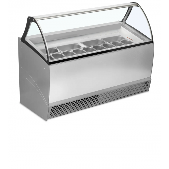 Congélateur vitré de glace BERMUDA RV13 ISA Gris 16199 TEFCOLD -mondialchr.com