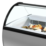 Congélateur vitré de glace ISABELLA 10LX (155 / 132 kg) Gris 20306 TEFCOLD-mondialchr.com