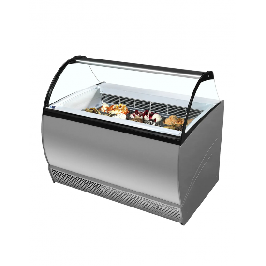 Congélateur vitré de glace ISABELLA 10LX (155 / 132 kg) Gris 20306 TEFCOLD-mondialchr.com