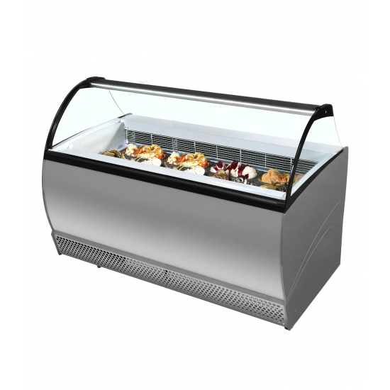 Congélateur vitré de glace ISABELLA 13LX (223 / 192 kg) Gris 20307 TEFCOLD-mondialchr.com