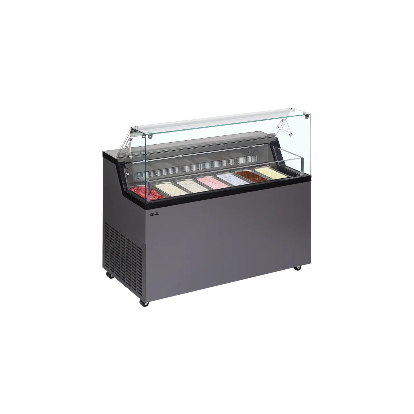 Congélateur vitré de glace MIRABELLA 7 (329 / 223 L) Gris 20327 TEFCOLD-mondialchr.com