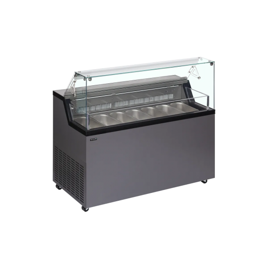 Congélateur vitré de glace MIRABELLA 7 (329 / 223 L) Gris 20327 TEFCOLD-mondialchr.com