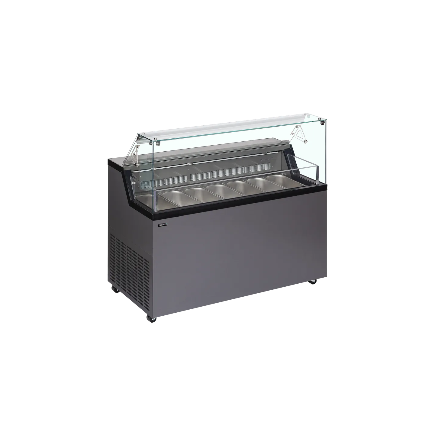 Congélateur vitré de glace MIRABELLA 7 (329 / 223 L) Gris 20327 TEFCOLD-mondialchr.com