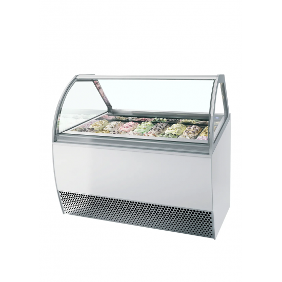 Vitrine ventilée pour glace MILLENNIUM LX18 ( 970 / 181 L)  Blanc 20332 TEFCOLD-mondialchr.com