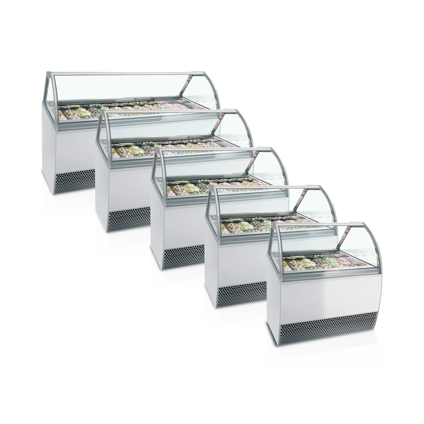 Vitrine ventilée pour glace MILLENNIUM LX20 (1080 / 201 L) Blanc 20333 TEFCOLD-mondialchr.com