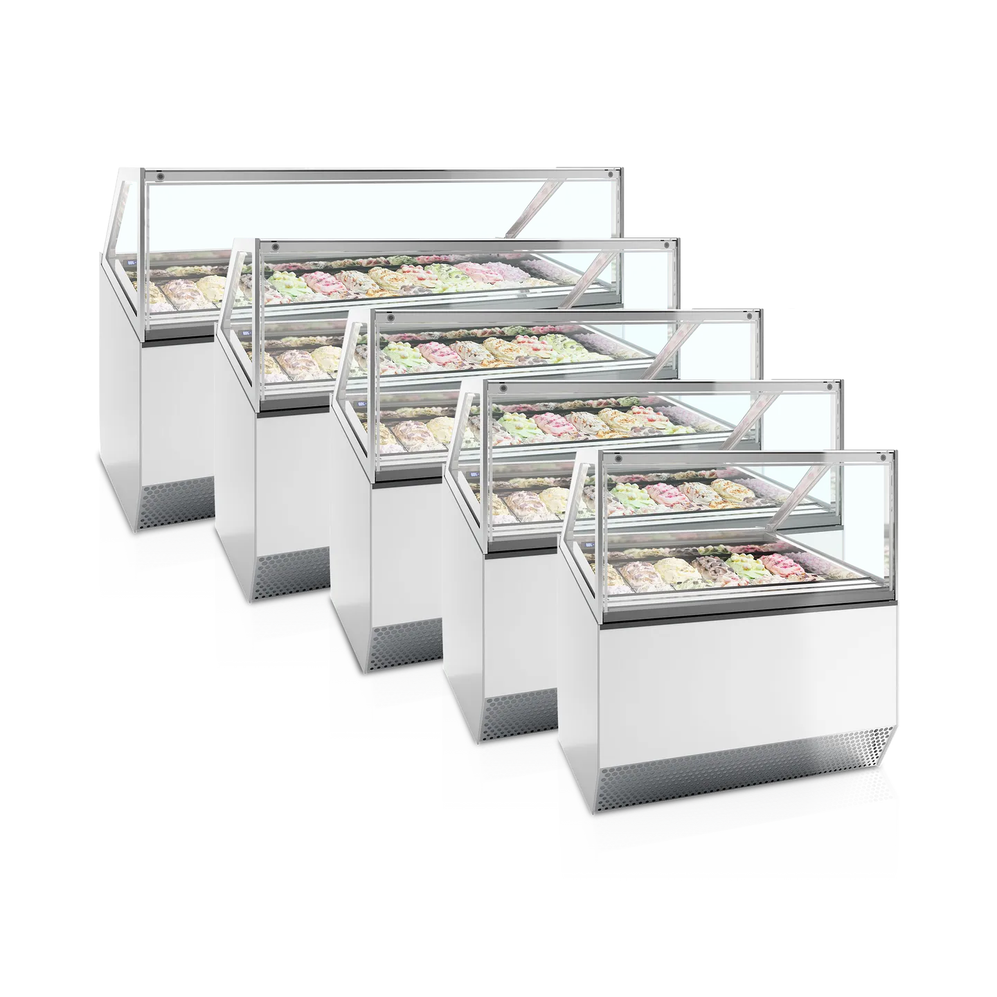 Vitrine ventilée pour glace MILLENNIUM ST20 (1080 / 201 L) Blanc 20337 TEFCOLD-mondialchr.com