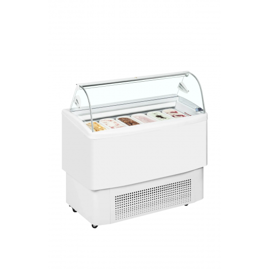 Vitrine ventilée pour glace FIJI 6  Blanc 20362 TEFCOLD-mondialchr.com