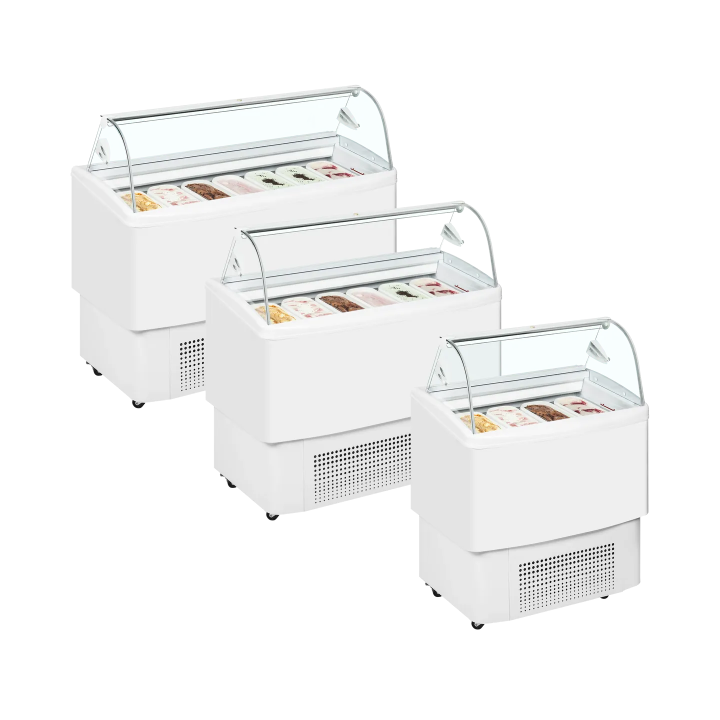 Vitrine ventilée pour glace FIJI 7  Blanc 20363 TEFCOLD-mondialchr.com