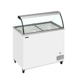 Congélateur vitré de crème glacée IC301SC+SO (296 / 255 L) blanc 49742 TEFCOLD-mondialchr.com