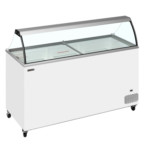 Congélateur vitré de crème glacée IC501SC+SO (491 / 430 L) blanc 49771 TEFCOLD-mondialchr.com