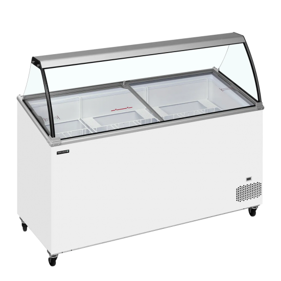 Congélateur vitré de crème glacée IC501SCE+SO (427 / 398 L) blanc 49774 TEFCOLD-mondialchr.com