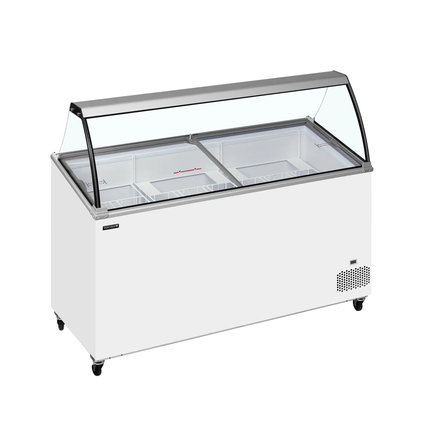 Congélateur vitré de crème glacée IC501SCE+SO (427 / 398 L) blanc 49774 TEFCOLD-mondialchr.com