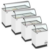 Congélateur vitré de crème glacée IC201SC+SO (191 / 165 L) blanc 49429 TEFCOLD-mondialchr.com