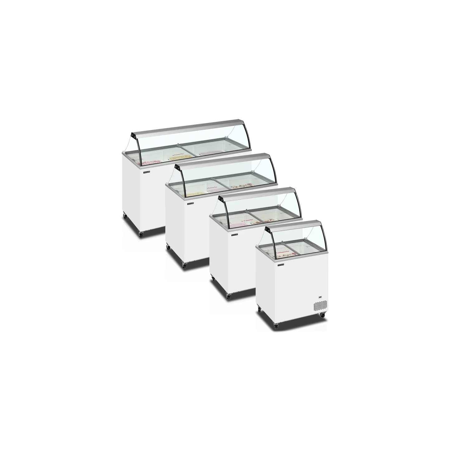 Congélateur vitré de crème glacée IC201SC+SO (191 / 165 L) blanc 49429 TEFCOLD-mondialchr.com