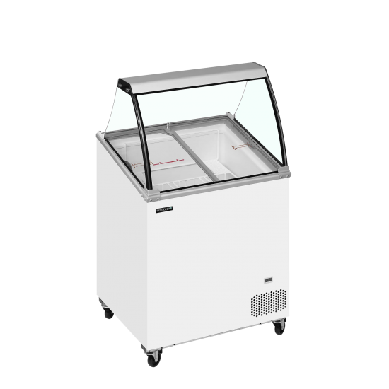 Congélateur vitré de crème glacée IC201SCE+SO (176 / 157 L) blanc 49431 TEFCOLD-mondialchr.com