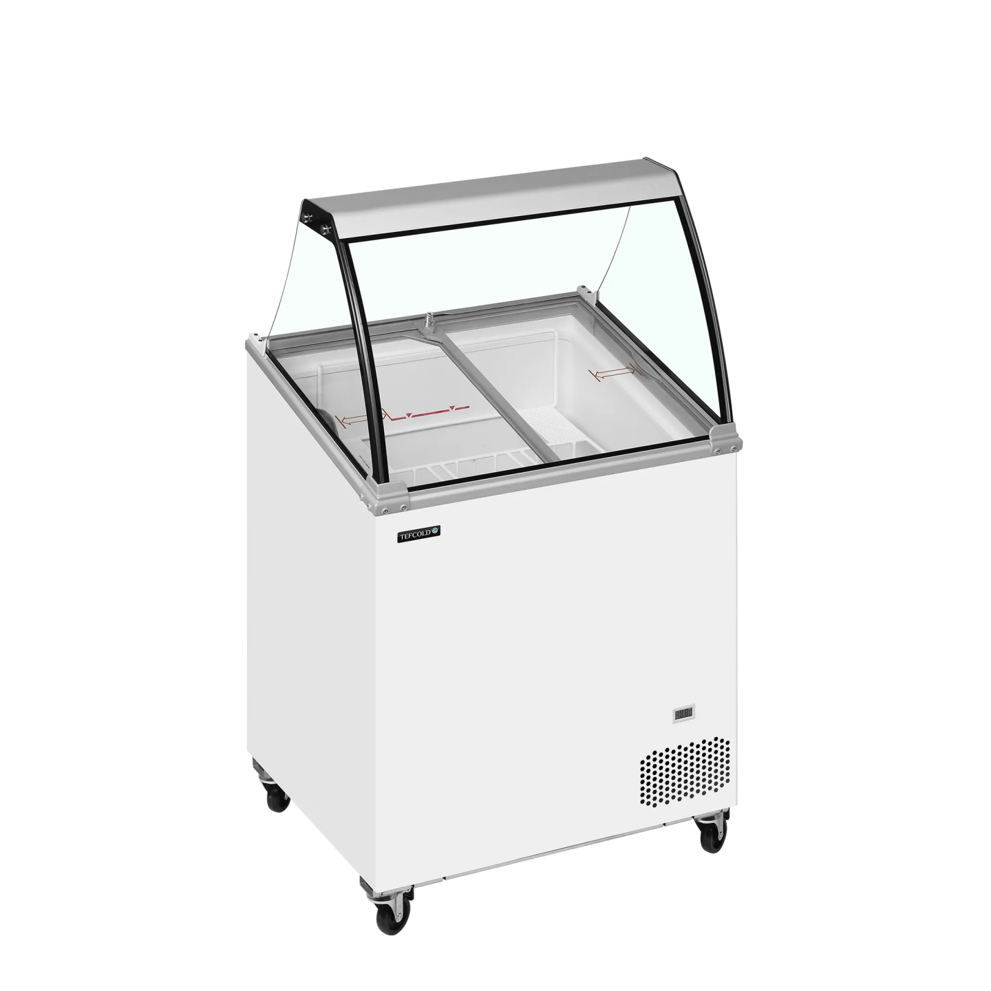 Congélateur vitré de crème glacée IC201SCE+SO (176 / 157 L) blanc 49431 TEFCOLD-mondialchr.com