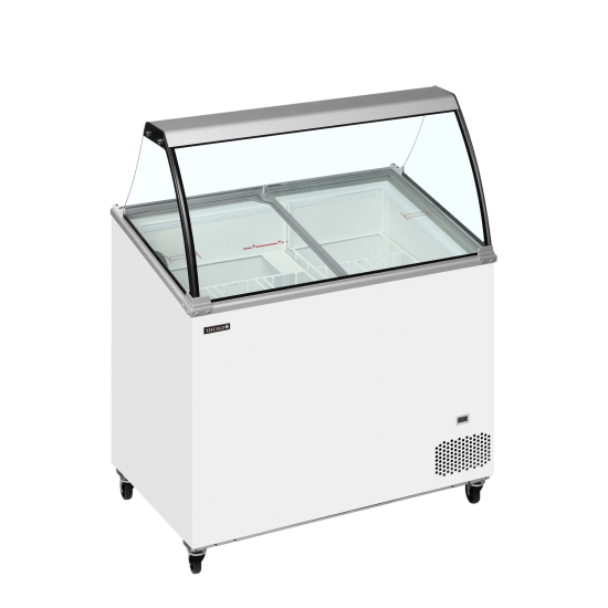 Congélateur vitré de crème glacée IC301SCE+SO (264 / 230 L) blanc 49435 TEFCOLD-mondialchr.com