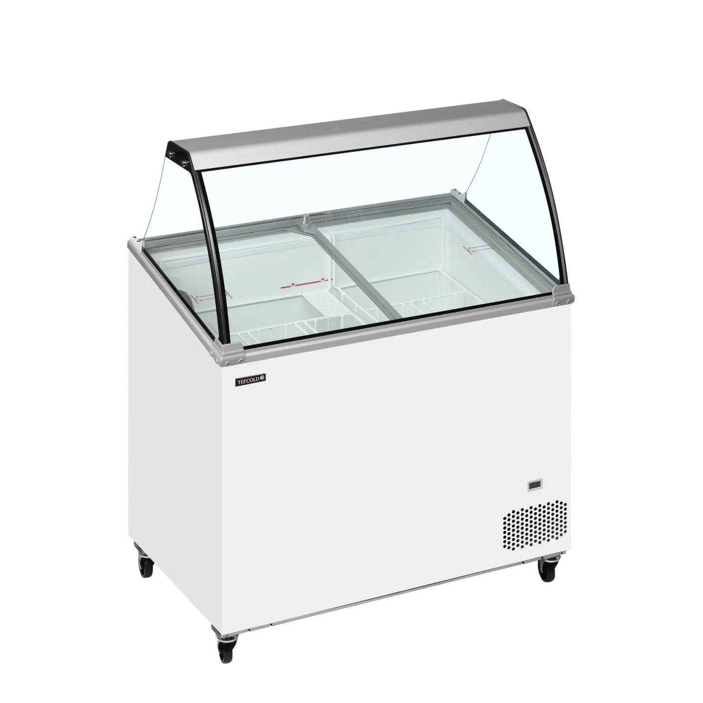 Congélateur vitré de crème glacée IC301SCE+SO (264 / 230 L) blanc 49435 TEFCOLD-mondialchr.com