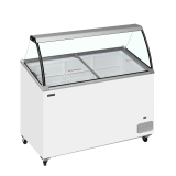 Congélateur vitré de crème glacée IC401SCE+SO (352 / 325 L) blanc 49437 TEFCOLD-mondialchr.com