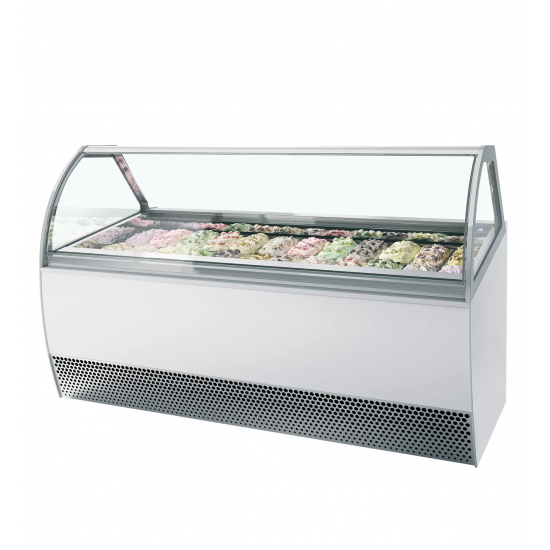 Vitrine ventilée pour glace MILLENNIUM LX24 (1300 / 241 L) Blanc 20334 TEFCOLD-mondialchr.com
