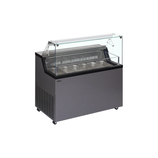 Congélateur vitré de glace MIRABELLA 6 (276 / 184  L) Gris 20326 TEFCOLD-mondialchr.com