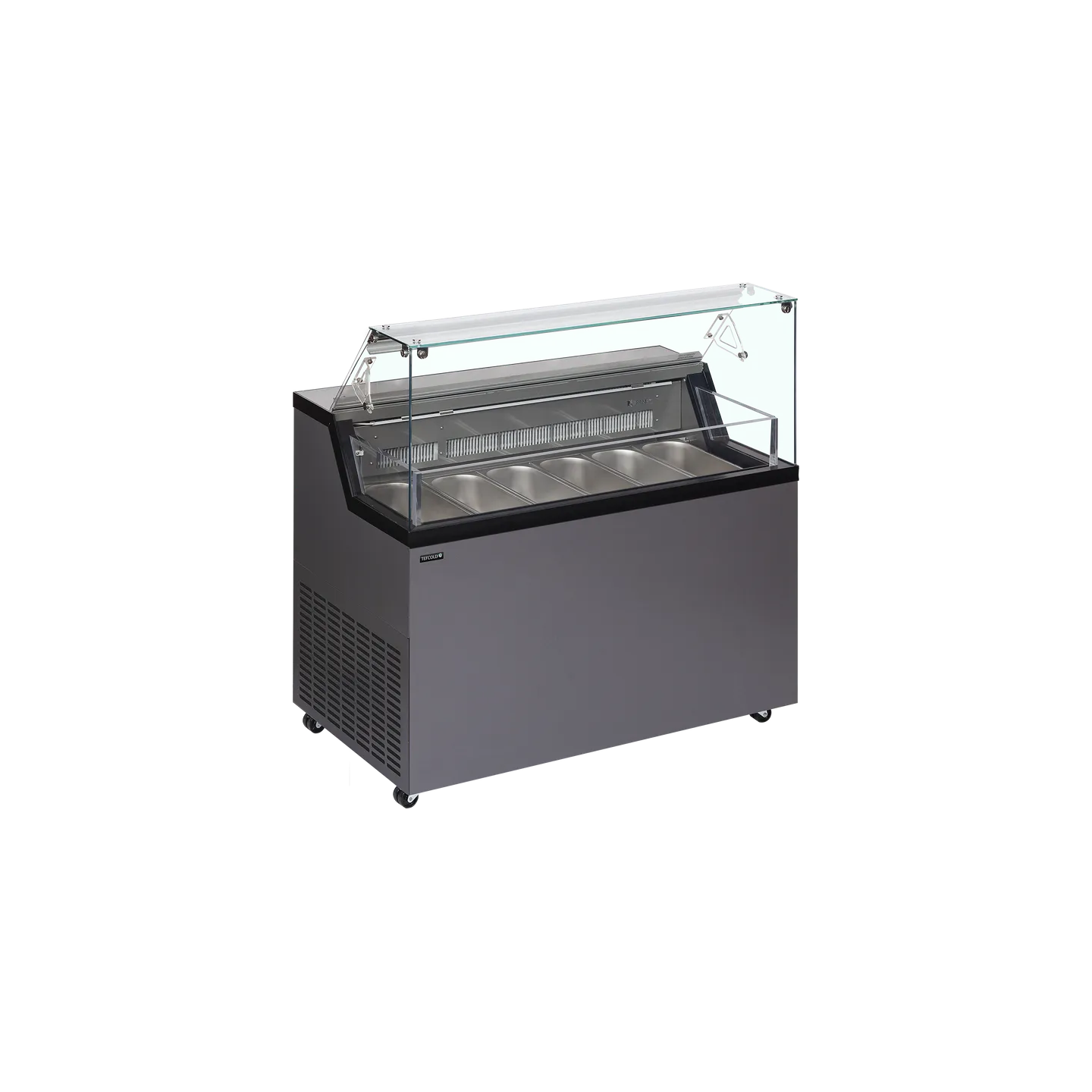 Congélateur vitré de glace MIRABELLA 6 (276 / 184  L) Gris 20326 TEFCOLD-mondialchr.com