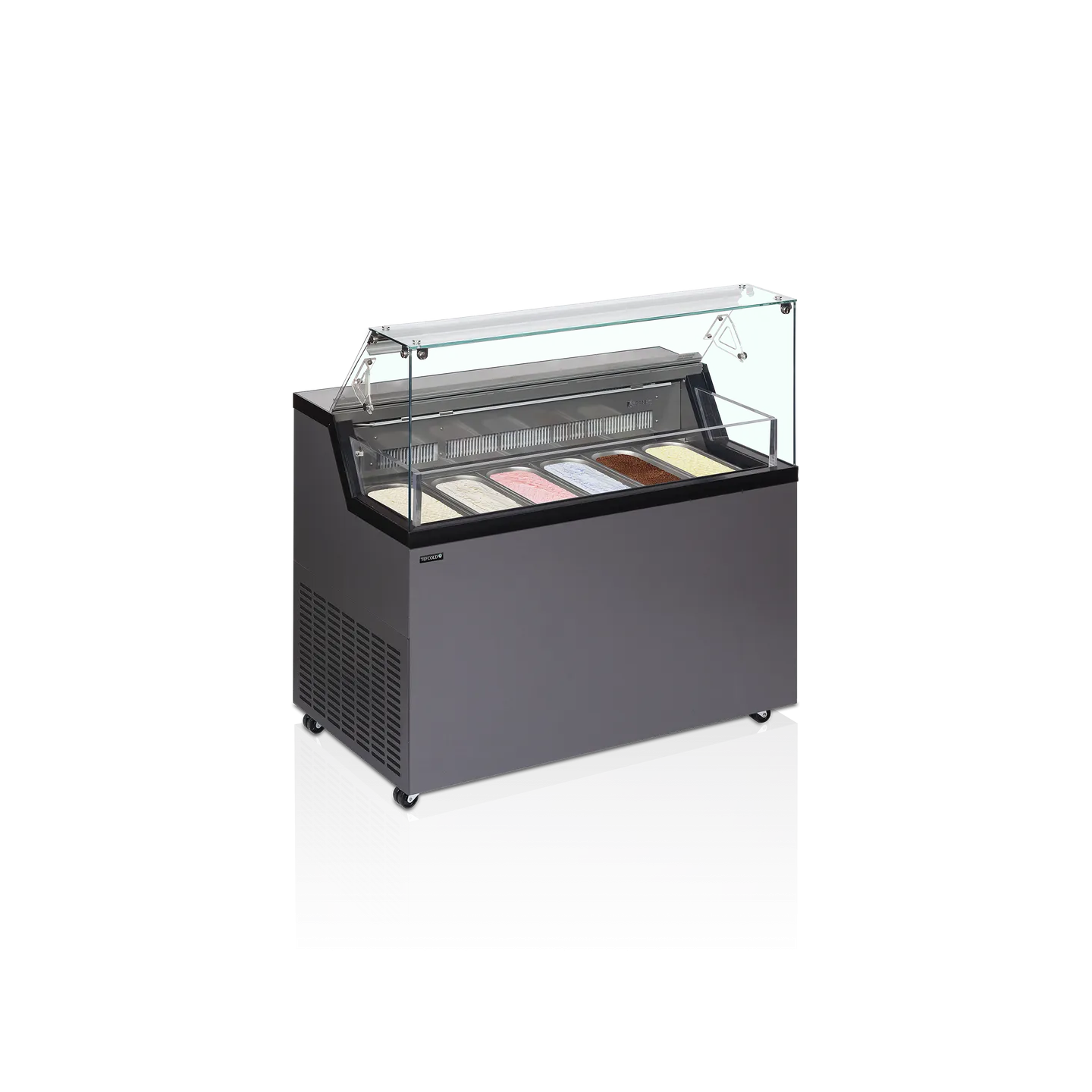 Congélateur vitré de glace MIRABELLA 6 (276 / 184  L) Gris 20326 TEFCOLD-mondialchr.com