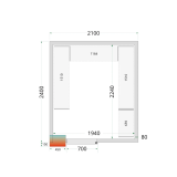 Chambre froide positive CRPF2124 Blanc 44181 TEFCOLD-mondialchr.com