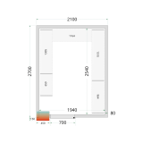 Chambre froide positive CRPF2127 Blanc 44182 TEFCOLD-mondialchr.com