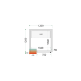Chambre froide positive CRPF1212 Blanc 44162 TEFCOLD-mondialchr.com
