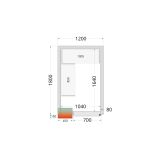 Chambre froide positive CRPF1218 Blanc 44164 TEFCOLD-mondialchr.com