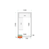 Chambre froide positive CRPF1221 Blanc 44165 TEFCOLD-mondialchr.com